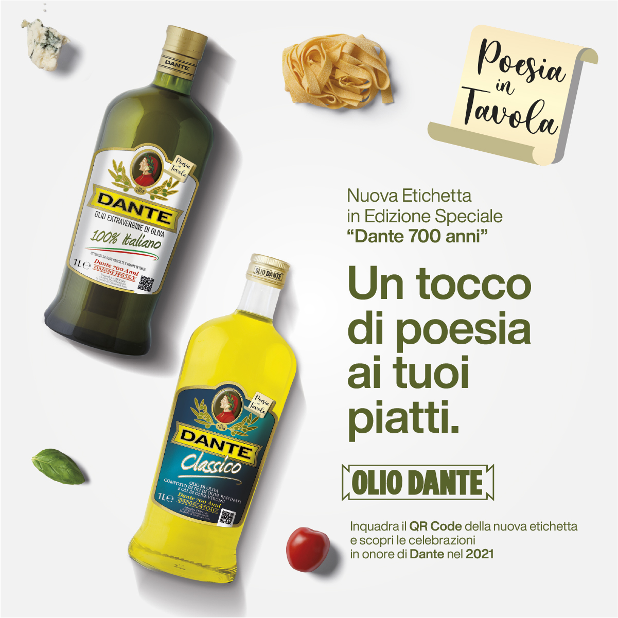 DANTEDI’, OLIO DANTE CELEBRA IL SOMMO POETA  CON UN’ETICHETTA IN EDIZIONE SPECIALE