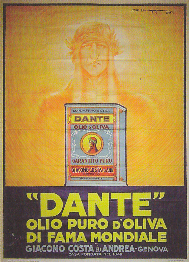 Olio Dante in Lattina da Esportazione 1928