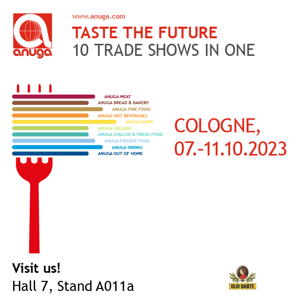 OLIO DANTE PARTECIPA AD ANUGA 2023 IN GERMANIA